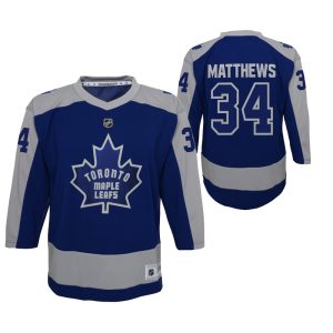 Toronto Maple Leafs Trikot Auston Matthews 2021 Reverse Retro Special Edition Blau